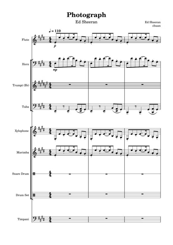 【樂譜】Photograph - Edsheeran